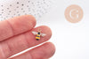 Pendentif zamac doré abeille émaillée,thème nature et insectes, pendentif pour création de bijoux,12mm, x2 (G5470)