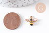 Pendentif zamac doré abeille émaillée,thème nature et insectes, pendentif pour création de bijoux,12mm, x2 (G5470)