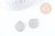 Pendentifs Support cabochon rond acier 304 inoxydable platine 25mm, x1 (G8939)