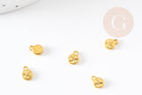 Pendentifs médailles rondes doré étoile de mer 6.5mm, x1 / x5 / x10 (G1025)