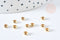 Perle Intercalaire donut acier 304 doré lisse 4x2mm, x10 (G8480)