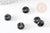 Perle Rondelle donut agate naturelle noire 14mm,rondelle pierre pour création bijoux x2 (G9209)