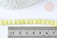 Perle Rondelle jade teinté 8x6mm, création bijoux pierre, le fil de 38cm, X1 (G7660)