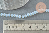 Perle abacus cristal facetté blanc opalescent 4mm, perles en verre création bijoux DIY, le fil de 41cm, x1 (G8179)
