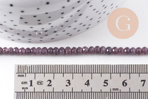 Perle abacus jade gris,perle jade,pierre naturelle,jade naturel, pierre, facette, jade, 4x2mm,fil 35cm (G4636)