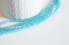 Perle abacus jade naturel bleu 4x2mm,fil 137 perles, x1 (G6742)