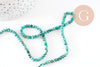 Perle abacus jade naturel vert 4x2mm, x1 fil 36 cm (G0109)