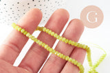 Perle abacus jade naturel vert clair 4x2mm, x1 fil 35cm (G3002)