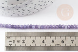 Perle abacus jade naturel violet facette 4x2mm, x1 fil 35cm (G4711)
