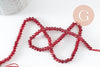 Perle abacus jade rouge,pierre naturelle,perle facette,jade,4x2mm,fil de 36 cm, x1 (G1801)