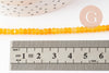 Perle abacus jade teinté jaune, pierre naturelle, jade naturel, 4x2mm,fil 39cm, x1 (G5619)
