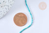 Perle abacus turquoise naturelle 1mm, x1 fil de 30cm (G7224)