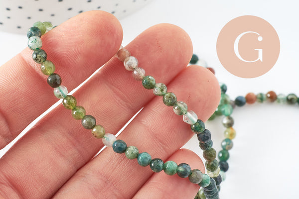 Perle agate indienne, perle agate,pierre naturelle,agate naturelle,13mm, fil de 39cm, X1 (G0674)