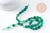 Perle agate nuggets verte, perle agate pierre naturelle,perle pour bijou pierre,10-15mm,fil de 40cm (G3803)