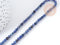 Perle agate ronde facettées agate naturelle bleue 4mm, pierre DIY, fil de 37cm, x1 (G8978)