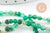 Perle agate verte facettée 4mm, perle agate,perle pierre naturelle,agate naturelle,perle facette,4mm,fil de 90 perles, x1 (G4477)