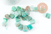 Perle amazonite turquoise naturel brute roulée,pierre naturelle, litotherapie, Chips amazonite, 18-25mm, X2 (G3670)