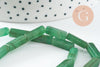Perle aventurine rectangle verte, perle gemme,pierre naturelle, ,13mm,fil de 40cm x1 (G0206)