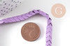 Perle chevron hématite colorée violet synthétiques 7mm, création bijoux pierre, x1 le fil de 40cm (G6898)