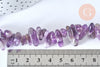 Perle chips amethyste violett 10-30mm, x1 de 39cm G5393