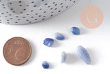 Perle chips bleue aventurine naturelle 5-11mm, x55g (G11027)