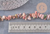 Perle chips rhodonite naturelle 2-8mm, x1 fil de 80cm (G3847)