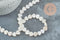 Perle coeur nacre blanche naturelle 10mm , x1 fil de 40cm (G5849)