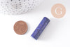 Perle colonne lapis Lazulis, pendentif pierre,pierre naturelle,lapis naturel, pierre rectangle,35mm, X1 (G2061)
