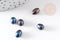 Perle naturelle noire, perle percée de culture, perle d'eau douce,7mm, x1 (G0348)