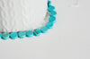 Perle disque howlite turquoise, howlite naturelle,perle turquoise,perle pierre, 8mm,fil de 18cm G0678