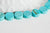 Perle disque howlite turquoise, howlite naturelle,perle turquoise,perle pierre, 8mm,fil de 18cm G0678