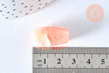 Perle en acrylique rose 25mm imitation pierre, x5 G6797