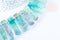 Perle fluorite naturelle violet verte 35-42 mm, création bijou pierre naturelle x2 G6451