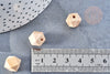 Perle hexagone bois 11mm, x5 (G6057)
