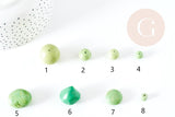 Perle howlite naturelle verte 15mm, création bijoux pierre G0603