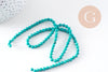 Perle howlite turquoise Bijou pierre naturelle 4mm, x1 fil de 38cm (G5168)