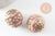 Perle indonésienne polymère rose clair strass et zamac doré 19.5mm,création bijou ethnique exotique, x1 G6253