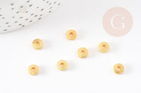 Perle intercalaire disque heishi rondelles laiton doré 6mm, x50 (G3322)