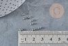 Perle intercalaire ronde acier inoxydable 304 platine 3mm, x100 (G8849)