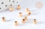 Perle intercalaire ronde laiton doré sablée 4mm, x10 (G4079)