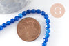 Perle jade bleu foncé jade,pierre naturelle, pierre,perle facette,jade,4mm,fil de 36cm, x1 (G0605)