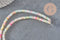 Pastel multicolored natural heishi mother-of-pearl bead 2x4mm, X1 strand of 95 beads (G4478)