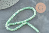 Perle nacre naturelle heishi vert pastel,tube coquillage coloré,perle coquillage,2x4mm, le fil de 20 cm, x1 (G5129)