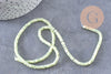 Perle nacre naturelle heishi vert pastel,tube coquillage coloré,perle coquillage,2x4mm, le fil de 40cm, x1 (G4770)