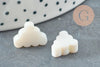 Perle nuage nacre blanche naturelle 15mm, x1 (G1973)
