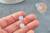Perle opalite blanche ronde non percée 10mm, x1 (G7107)