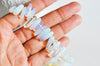 Perle ovale opalite roulée synthèse 13-22mm, x1 fil (G1476)