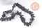 Perle ovale pierre noire naturelle roulée 13-22mm, x1 (G1477)
