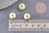 Perle porcelaine jaune pâle, perle ronde, création bijoux, 11m, x5 (G1370)