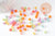 Perle ronde Symboles plastique multicolore pastel doré, x10 grammes (G10557)